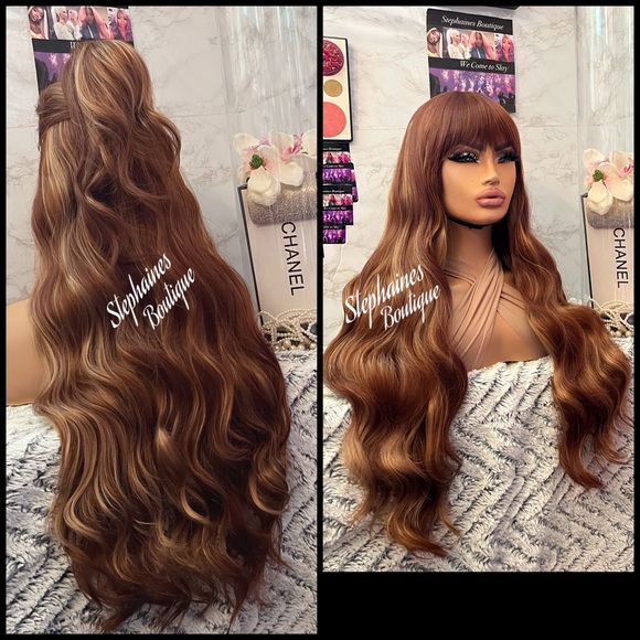 Human Hair Blended Bang wig main image 5